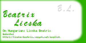 beatrix licska business card